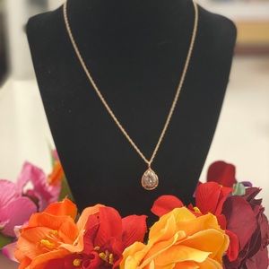 Kendra Scott platinum drusy teardrop in gold